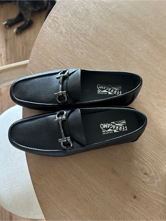 Salvatore Ferragamo Black Pebbled Leather Bit Loafers main image 5